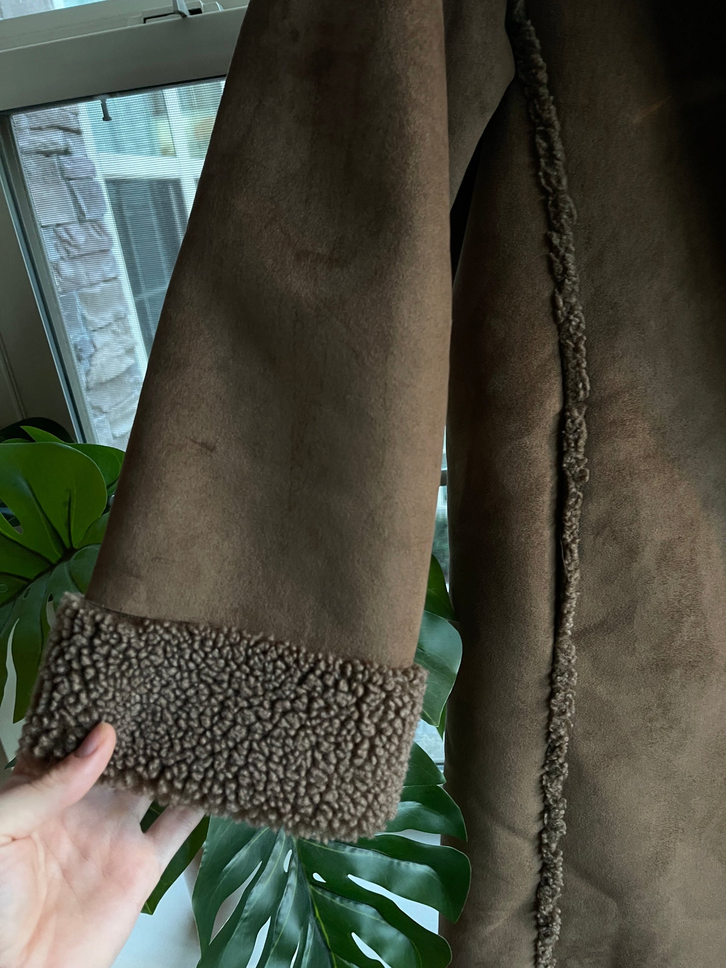 LL Bean Long Brown Tedy Coat
