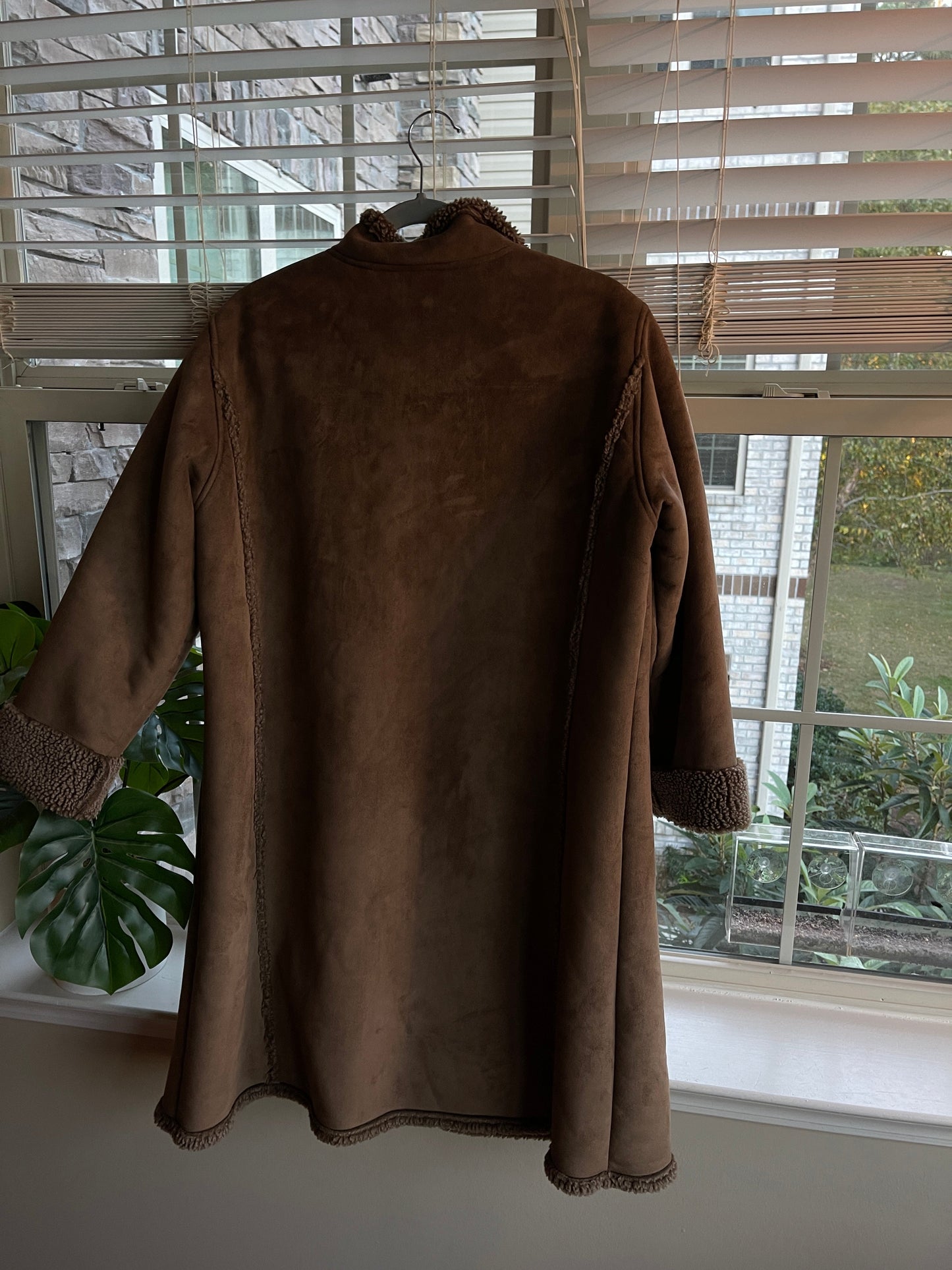 LL Bean Long Brown Tedy Coat
